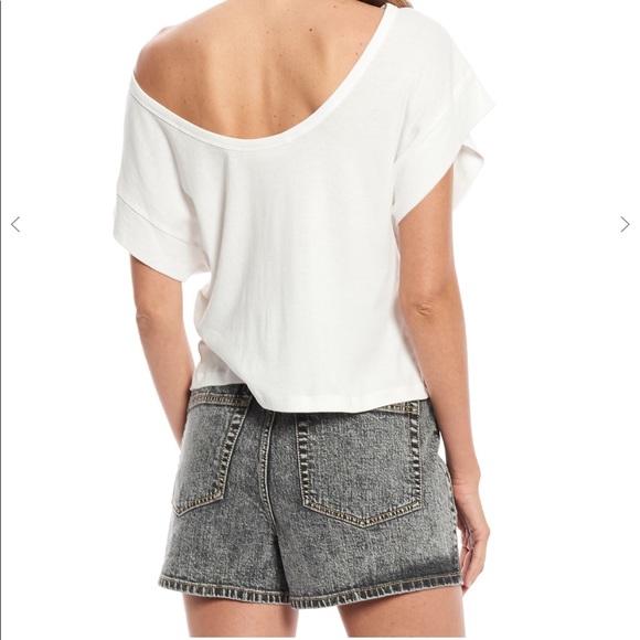 Last1NWT White Organic Cotton Tee Med Kate Hudson - Picture 3 of 6